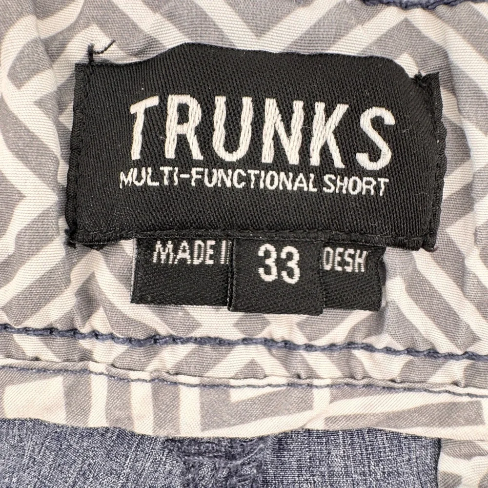 Trunks Surf‎ & Swim Mens Multi-Functional Hybrid Shorts Blue Gray Size 33